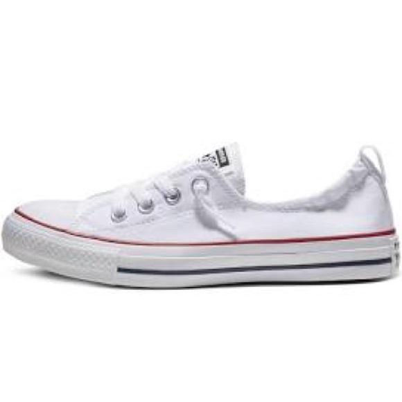 white converse slip ons